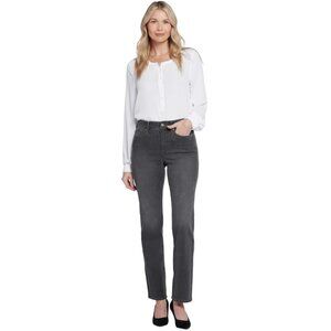 NYDJ Jeans Womens 8 Marilyn Straight LiftxTuck Technology Gray Denim (29x30)